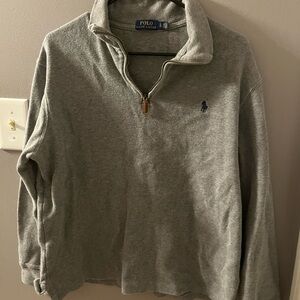Ralph Lauren Gray Heather Sweatshirt with Logo